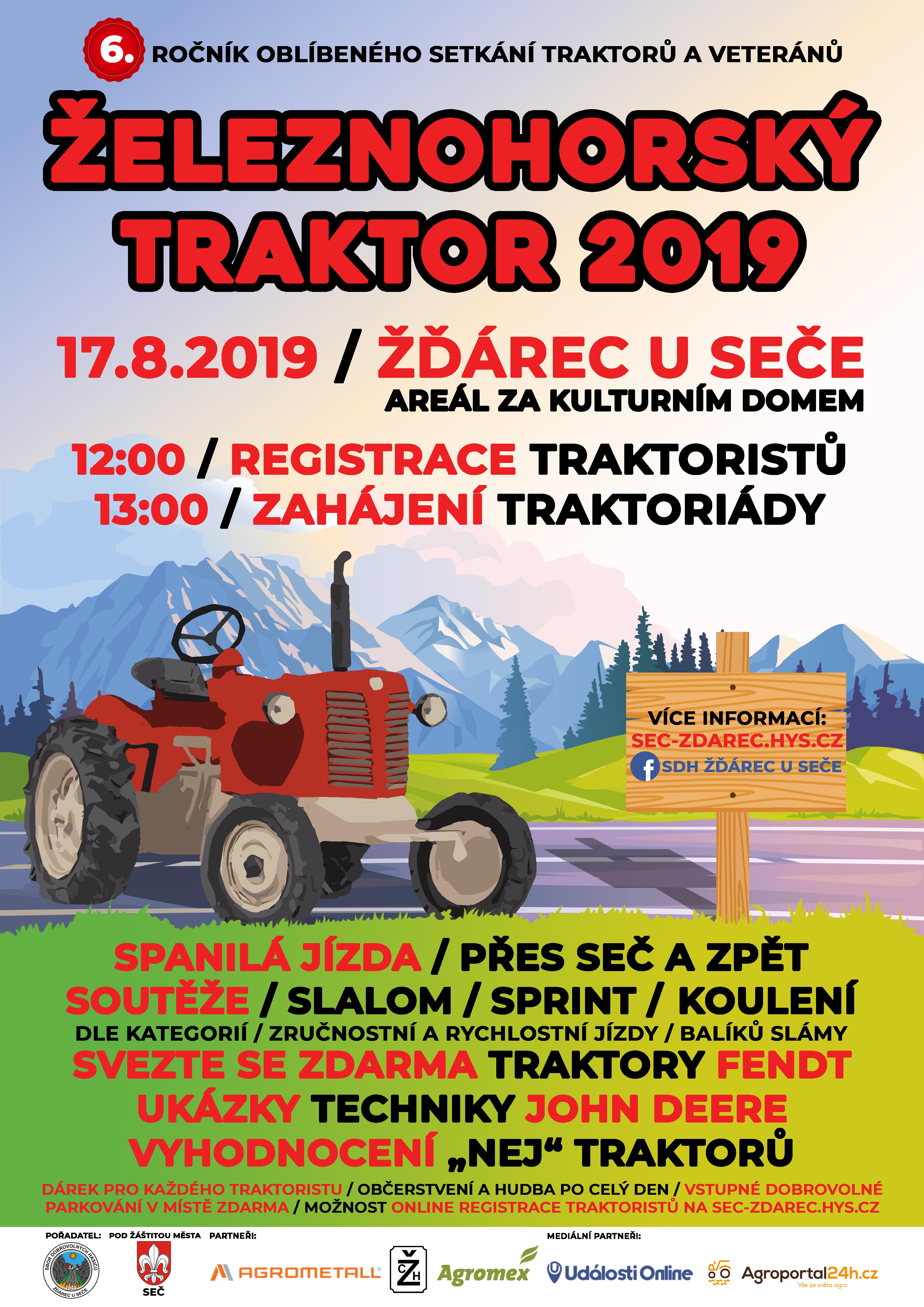 Traktoriáda Železnohorský traktor 2019 - Žďárec u Seče -Seč - Žďárec u Seče